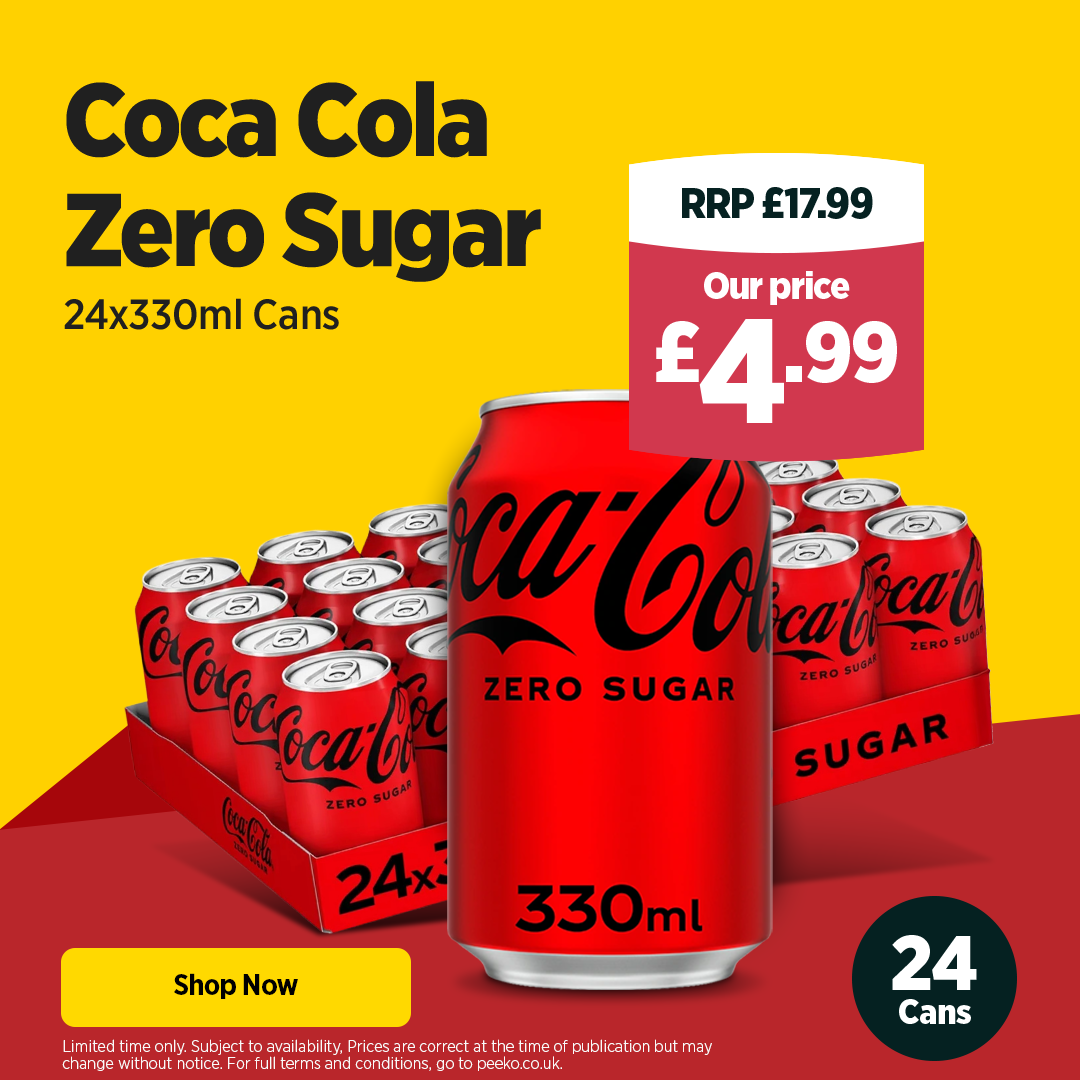 24 cans of Coke Zero for £4.99