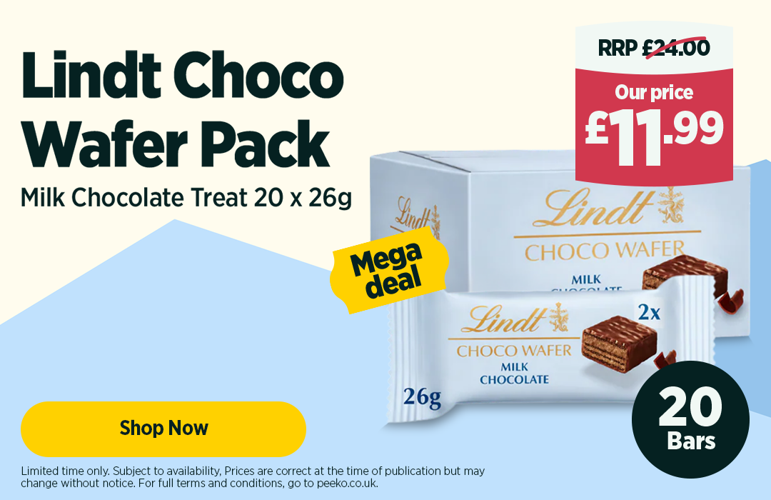 20 x Lindt Wafer Pack - 11.99