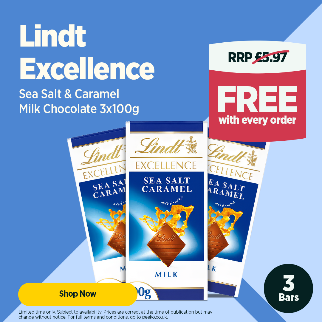 3 bars of Lindt Sea Salt & Caramel for free