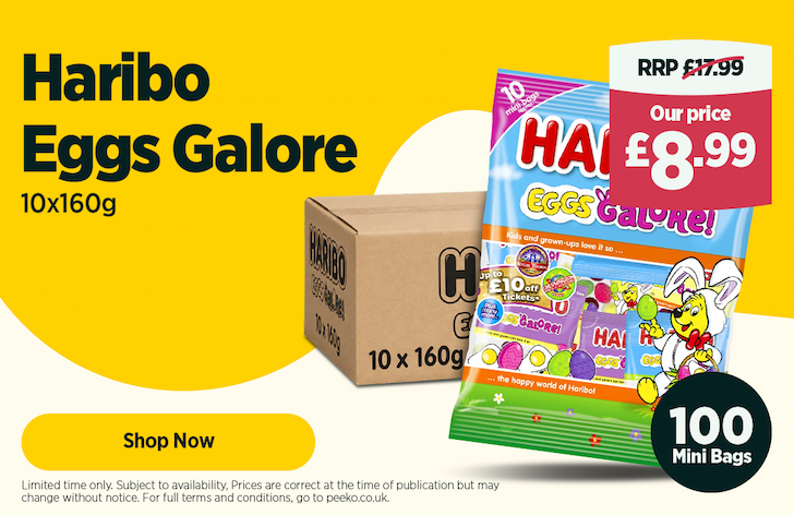 100 bags of Haribo for £8.99