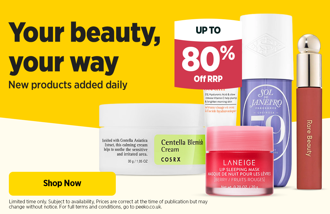Up to 80% off beauty products