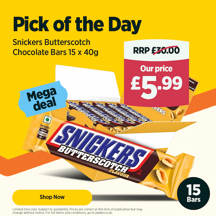 15 Snickers Bars for £5.99