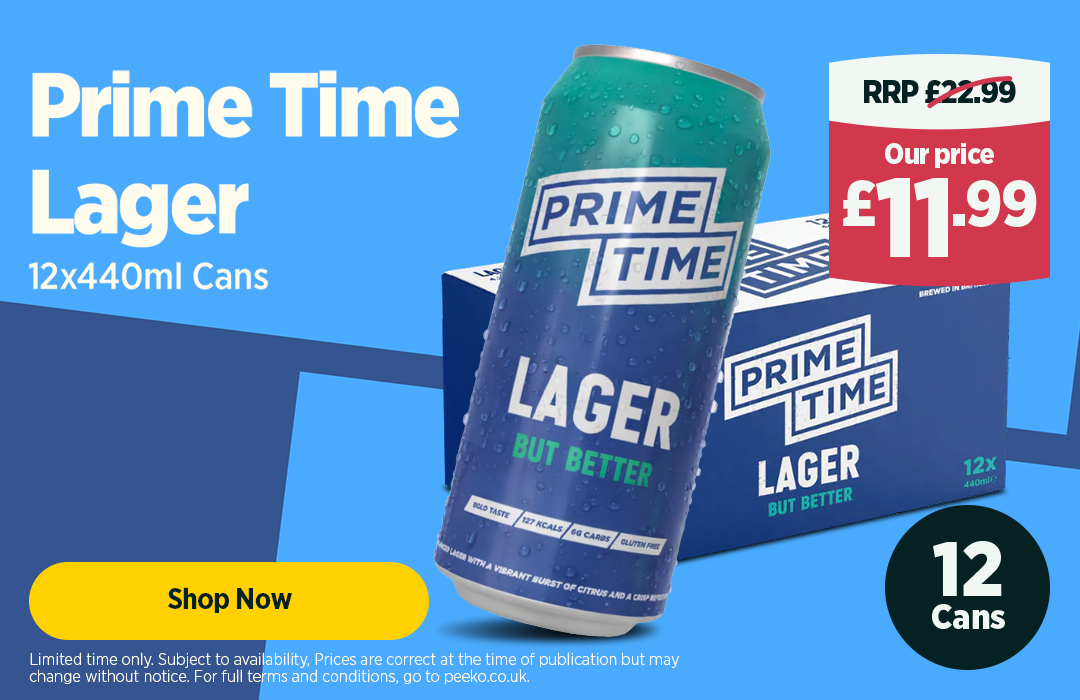 12 x Prime Time Lager - 11.99