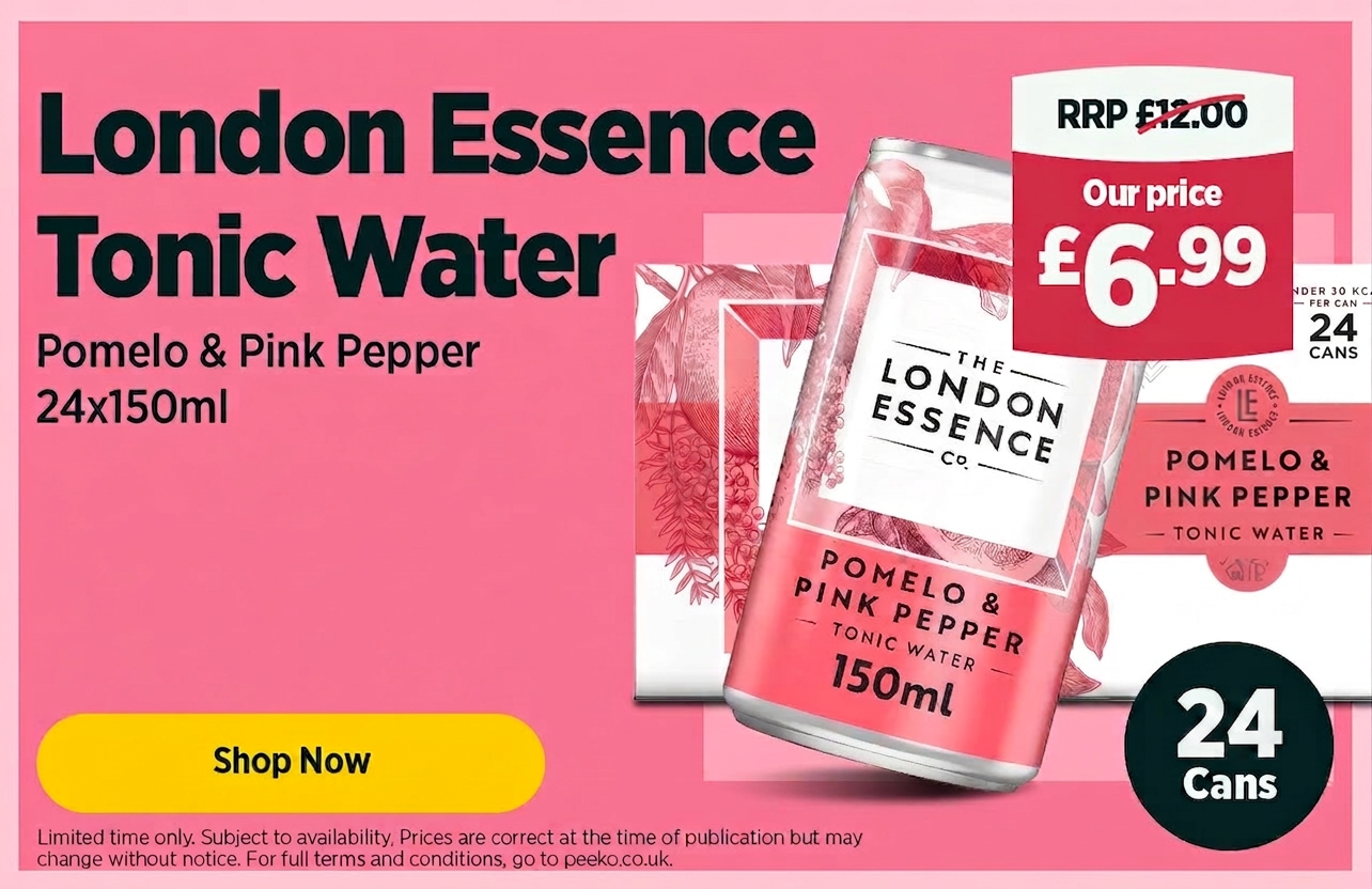24 cans of tonic water for £6.99