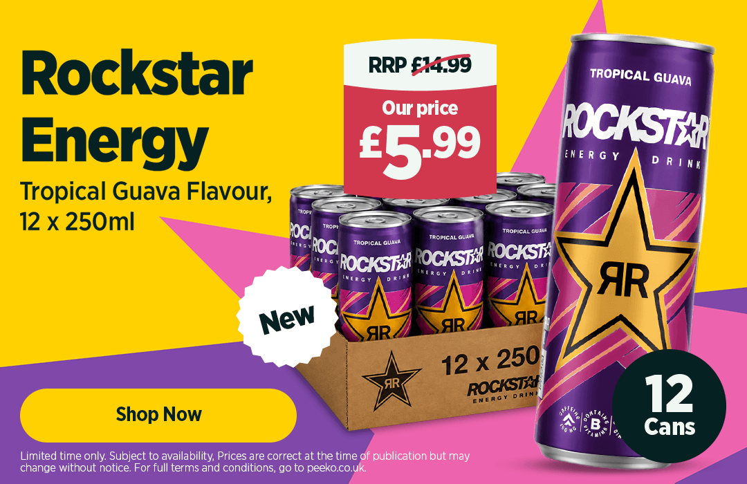 Rockstar Tropical Guava Energy Drink 12 x 250ml