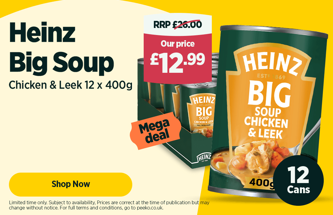 12 Cans of Heinz Soup for £12.99