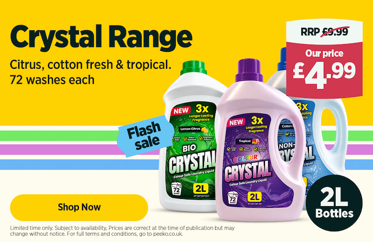 72 Crystal Washes for £4.99