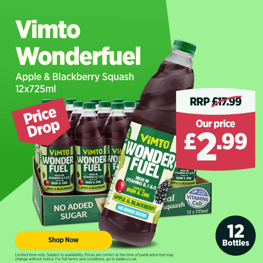12 bottles of Vimto for £2.99