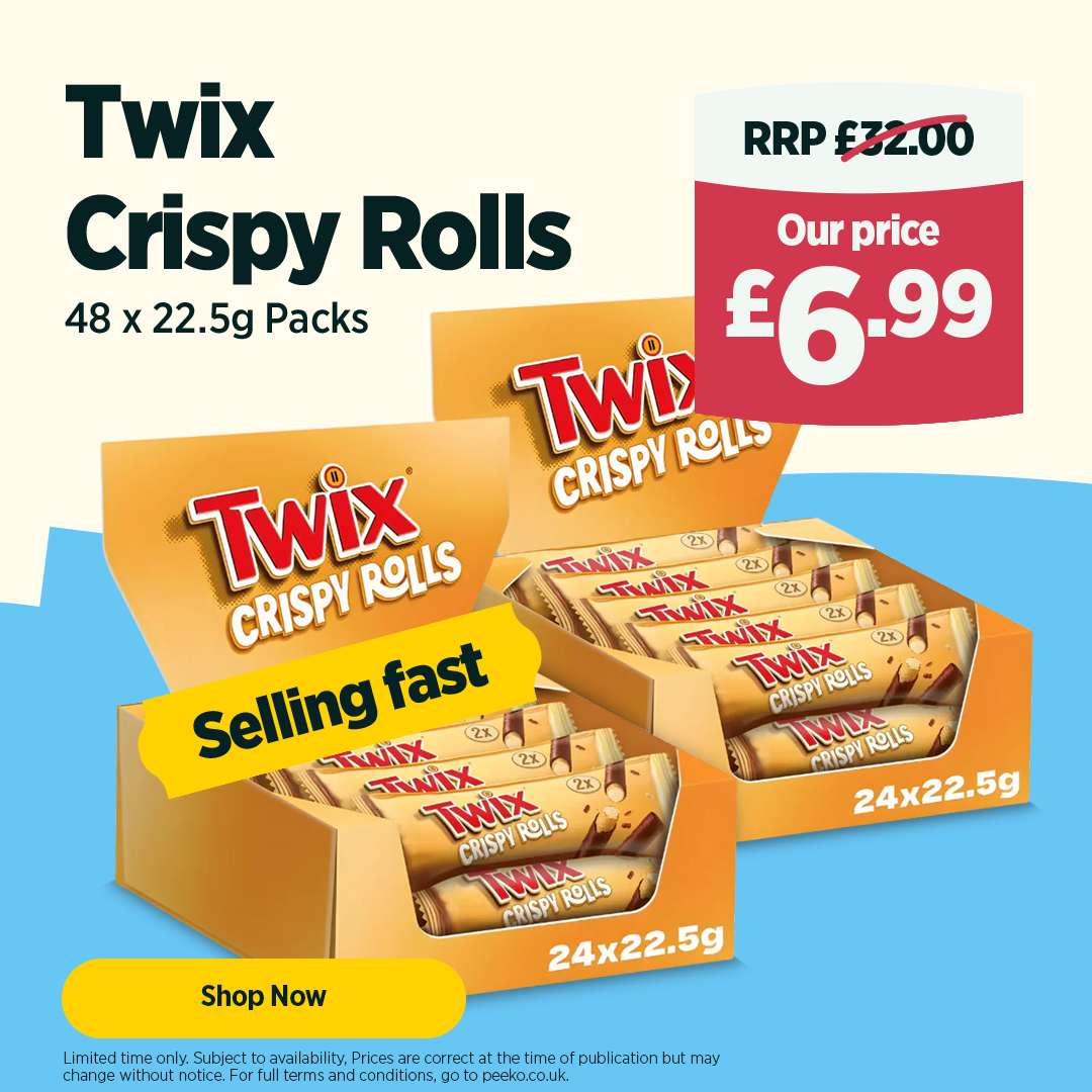 48 x Twix Crispy Rolls - 6.99
