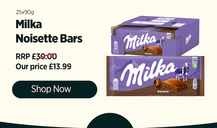 25 Milka Share bars for £13.99