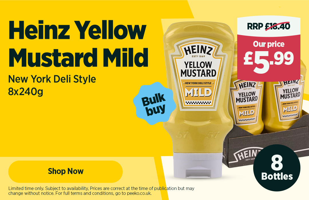 Heinz Mustard New York Deli Style Mild 8 x 240ml