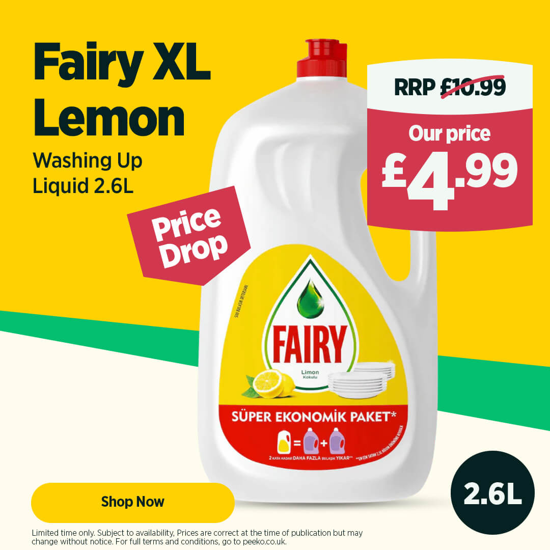 Fairy Lemon XL Washing Up Liquid 2.6L