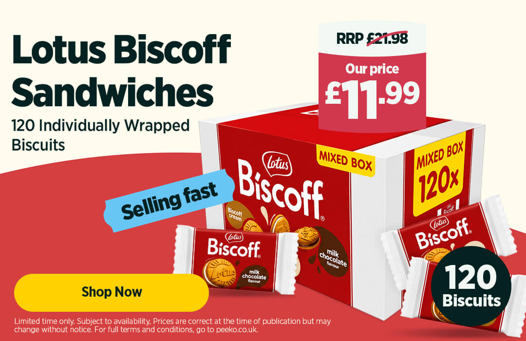 Lotus Biscoff Sandwich Assortment -120 Individually Wrapped Biscuits