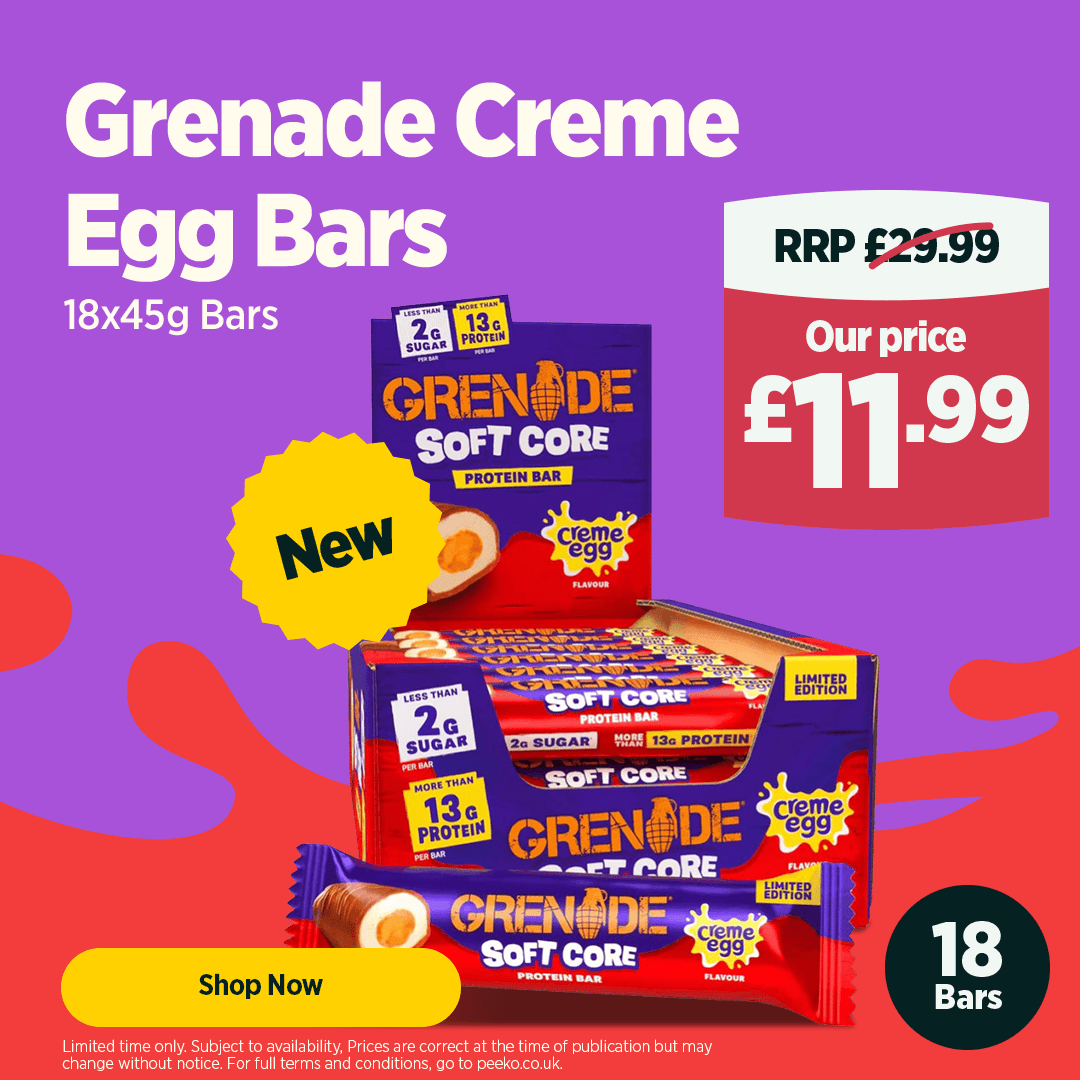 Grenade Limited Edition Soft Core Creme Egg Protein Bar 18 x 45g