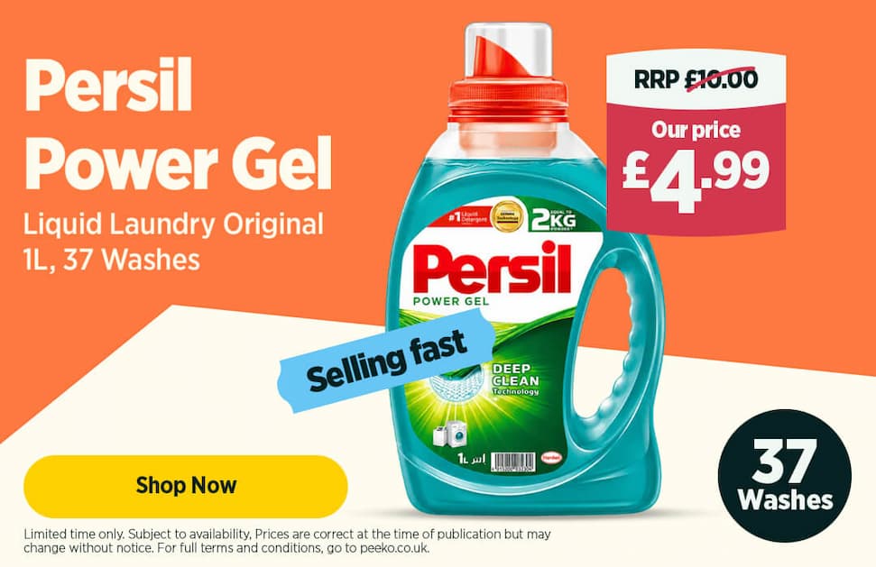 1L Bottle Persil Power Gel Liquid Laundry Original 37 Washes