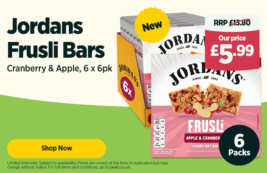 Jordans Cranberry & Apple Frusli Bar 6 x 6pk