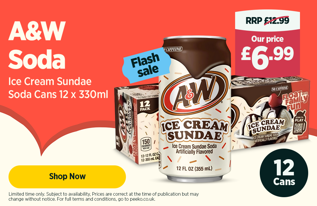 A&W Ice Cream Sundae Soda Cans 12 x 330ml