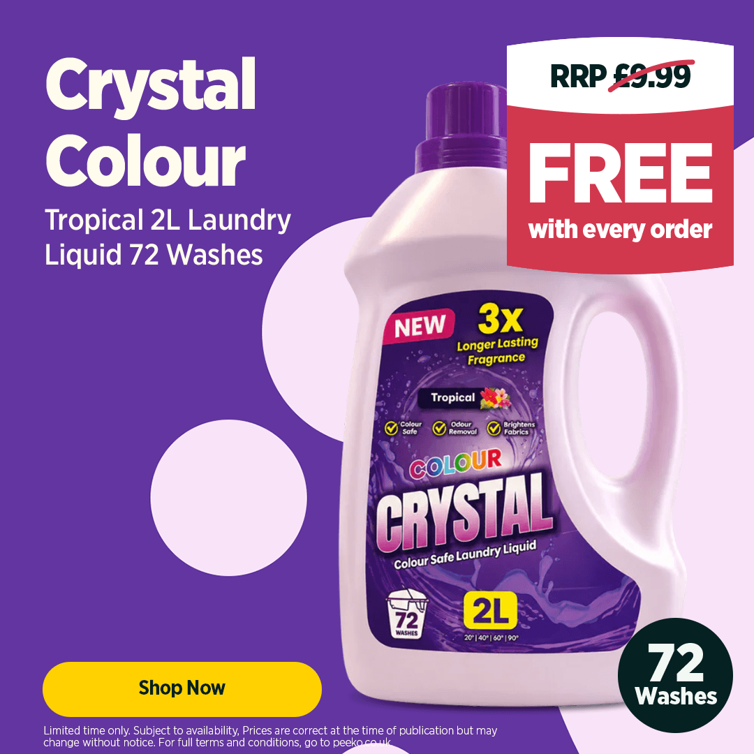 3 x Longer Lasting Fragrance Crystal Colour Laundry Liquid Tropical 72 Washes 2L