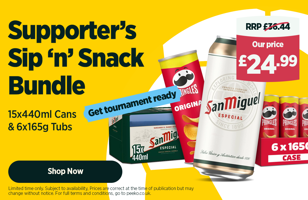 15 x 440ml Cans & 6 x 165g Tubes San Miguel & Pringles Bundle