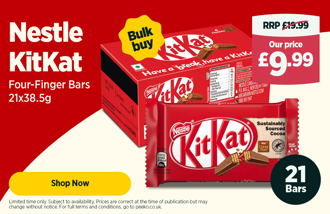 Nestle KitKat 4 Finger Bars 21 x 38.5g