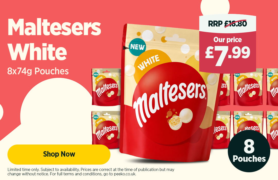 Maltesers White Pouch 8 x 74g