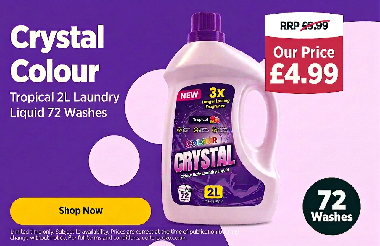 72 laundry washes for £4.99