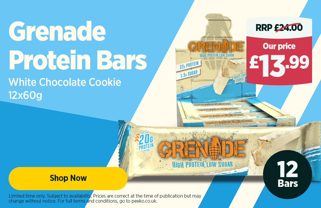 Grenade White Chocolate Cookie Flavour Protein Bar 12 x 60g
