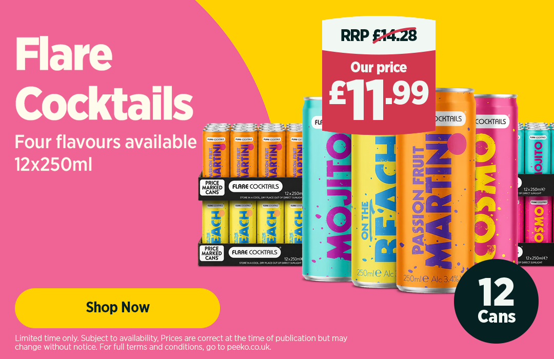 12 x Flare Cocktails Range - 11.99