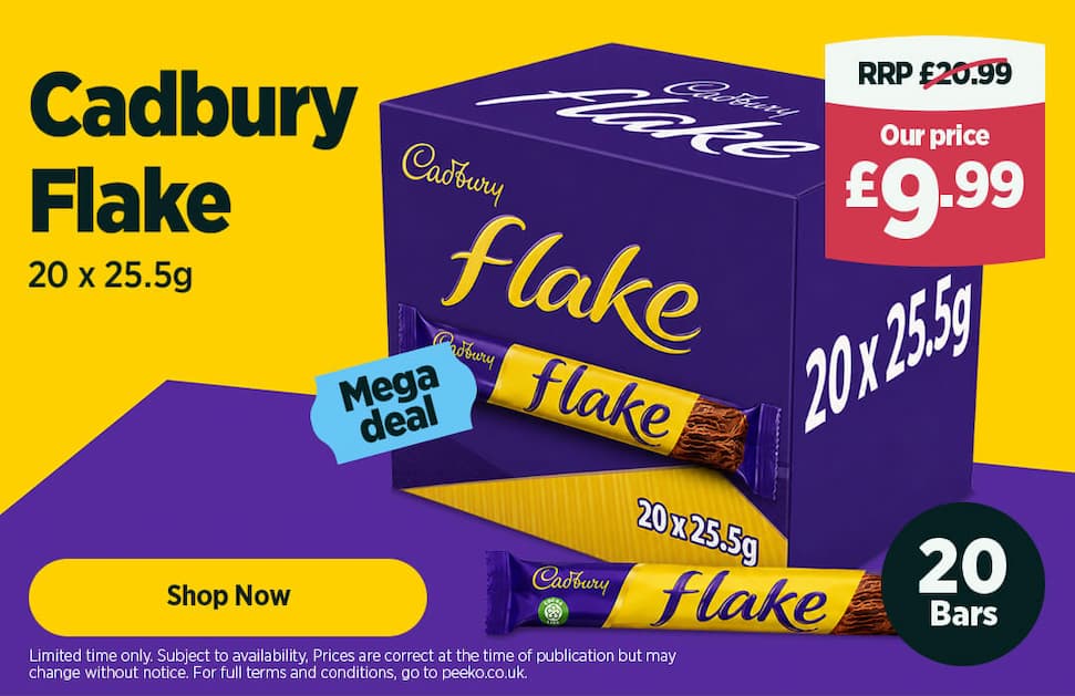 20 Cadbury Flakes for £9.99