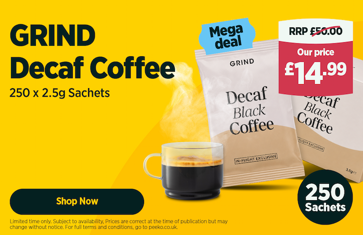 250 coffee sachets for £14.99