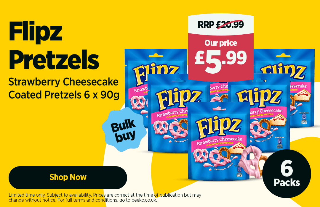 6 packs of Flipz Pretzels for £5.99