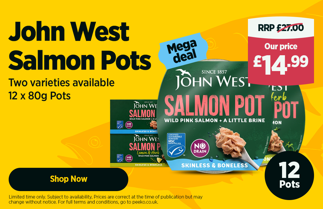 John West Pink Salmon Fridge Pot 12 x 80g