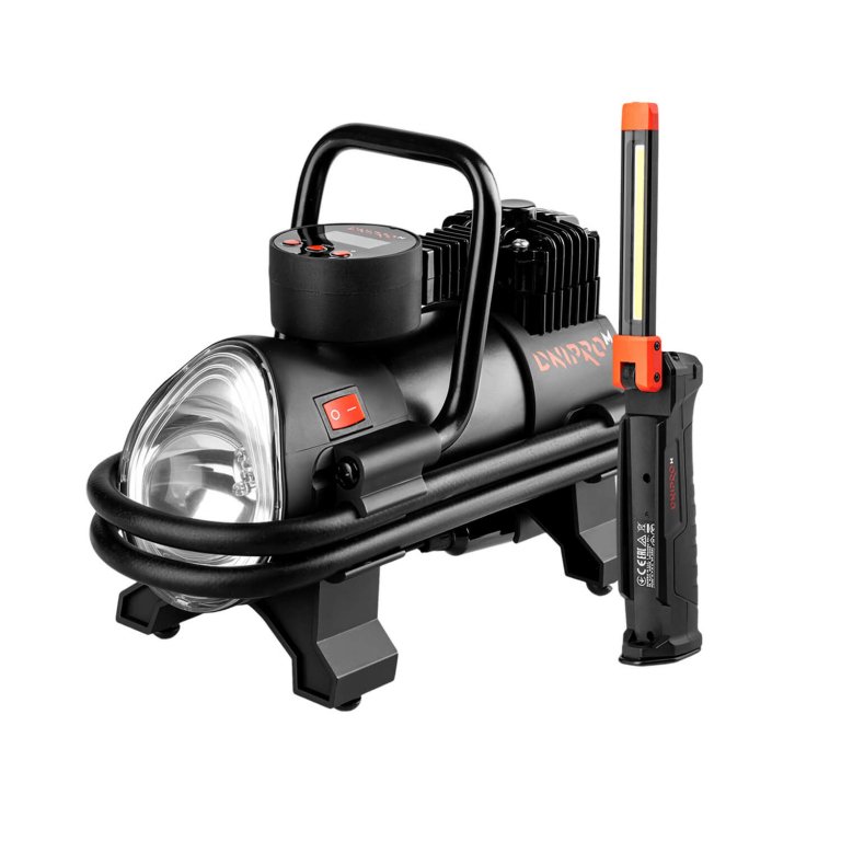 Автомобільний компресор Dnipro-M CTI-40S + Акумуляторний ліхтар IL-36 Автомобільний компресор Dnipro-M CTI-40S + Акумуляторний ліхтар IL-36