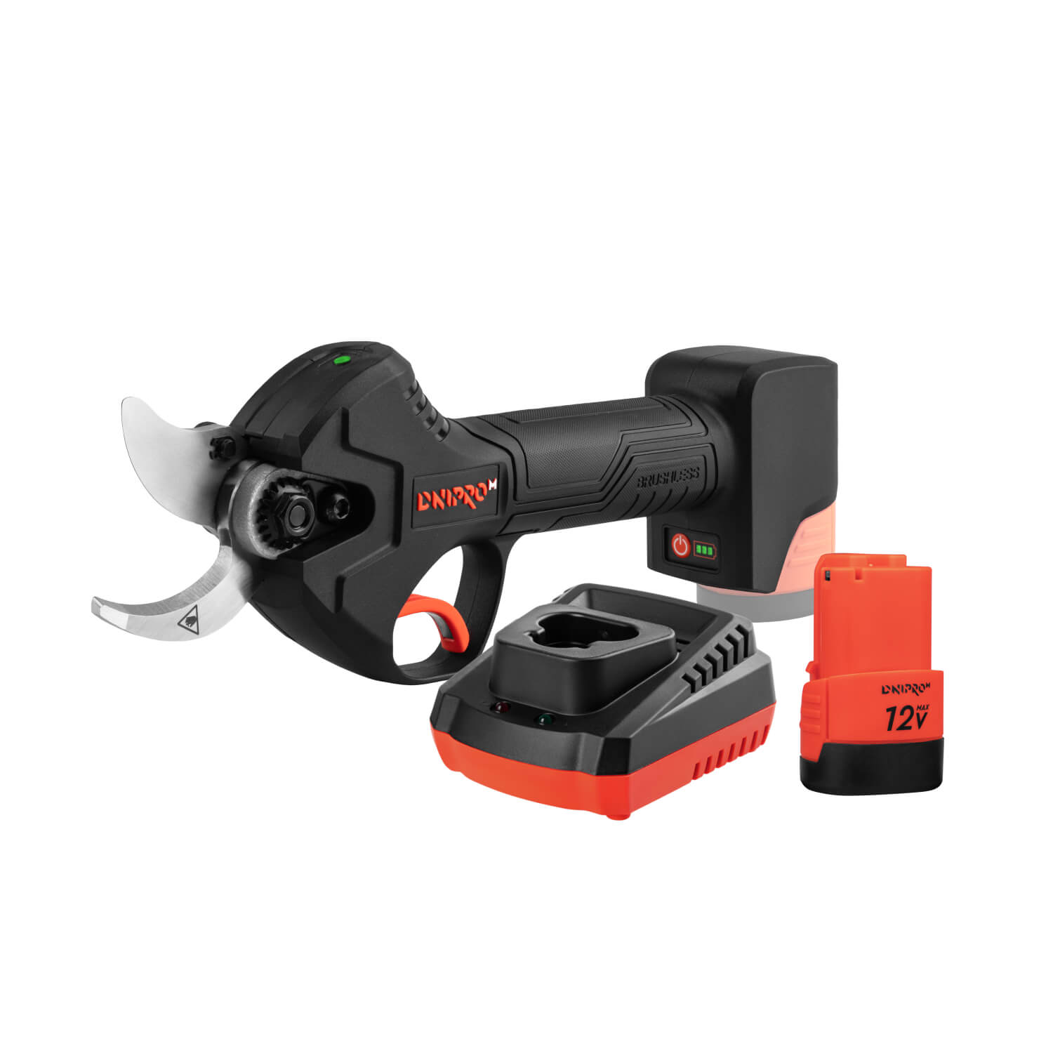 Акумуляторний секатор Dnipro-M PS-12BC + Акумуляторна батарея BP-122 + Зарядний пристрій FC-122