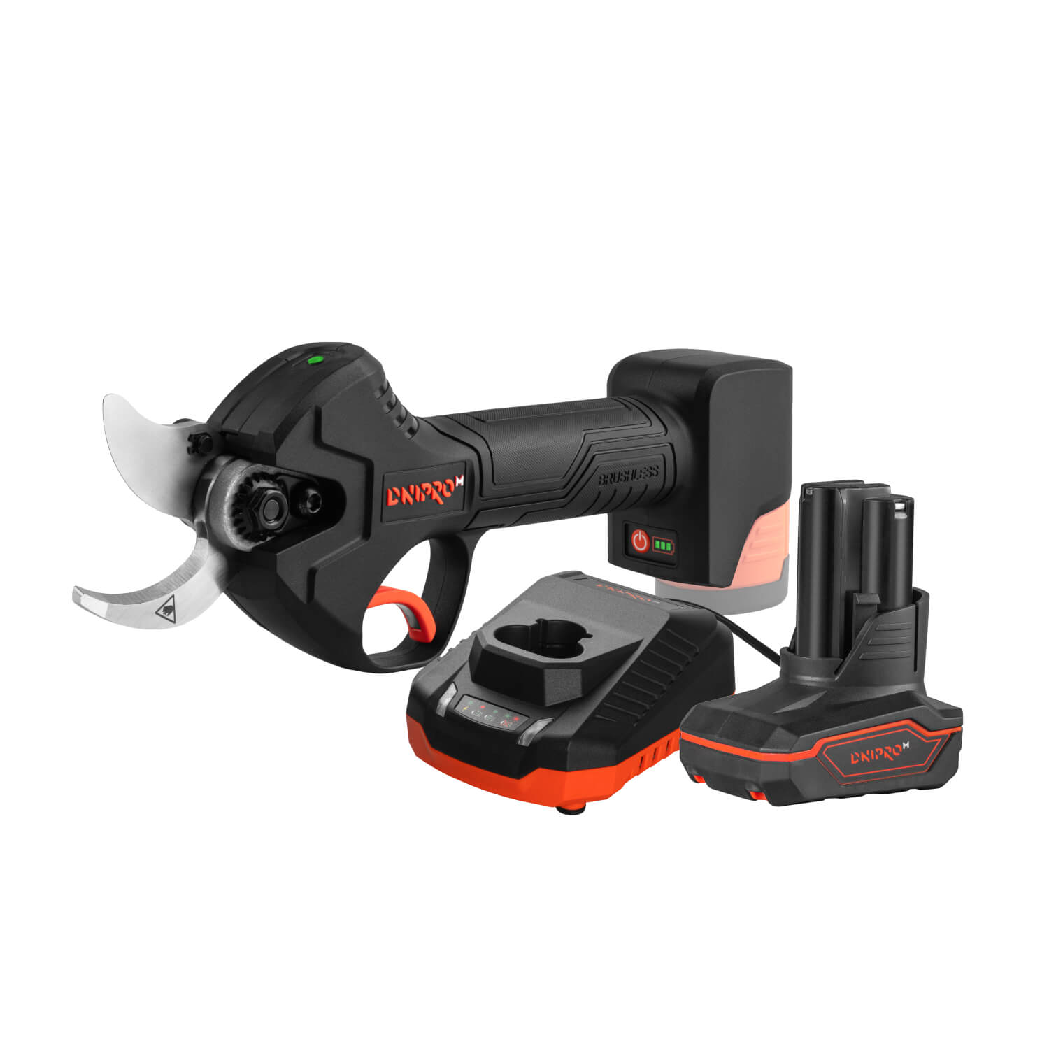 Акумуляторний секатор Dnipro-M PS-12BC + Акумуляторна батарея BP-125 + Зарядний пристрій Dnipro-M FC-124