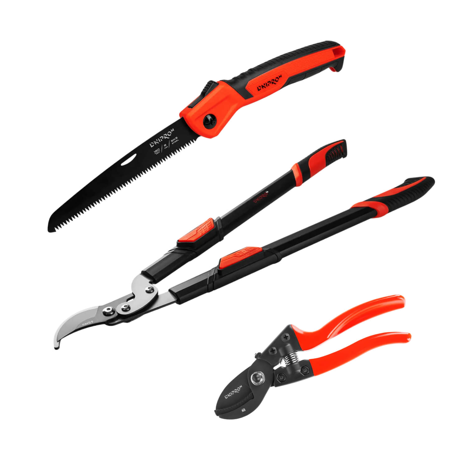 Гілкоріз Dnipro-M Garden Pro 40R 720-1000 мм + Секатор садовий ULTRA 20D + Пила садова складана 180 мм