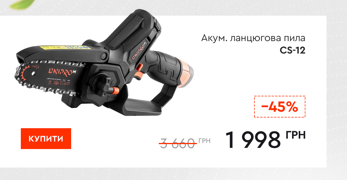 Акумуляторна ланцюгова пила Dnipro-M CS-12 (без АКБ та ЗП)