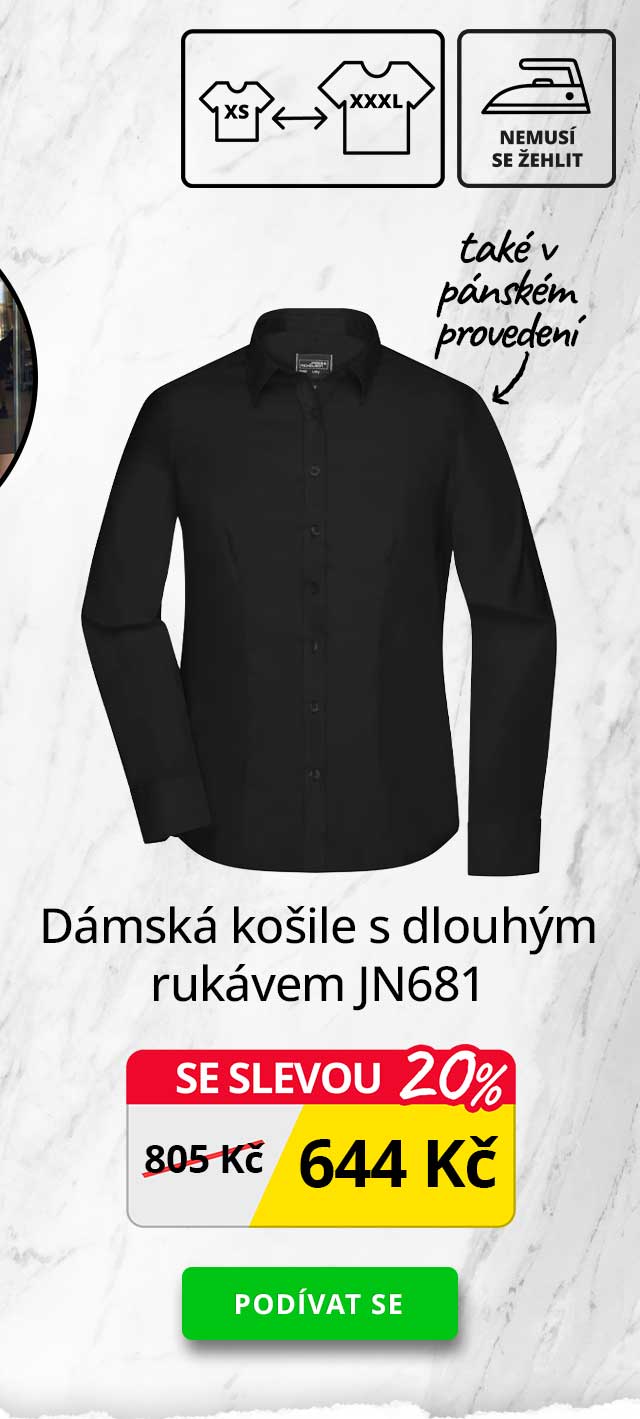 Dámská košile s dlouhým rukávem JN681