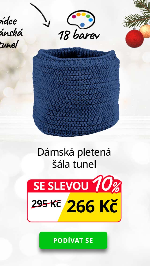 Dámská pletená šála tunel