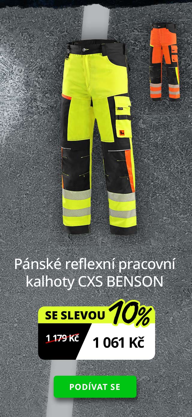 Pánské reflexní pracovní kalhoty CXS BENSON