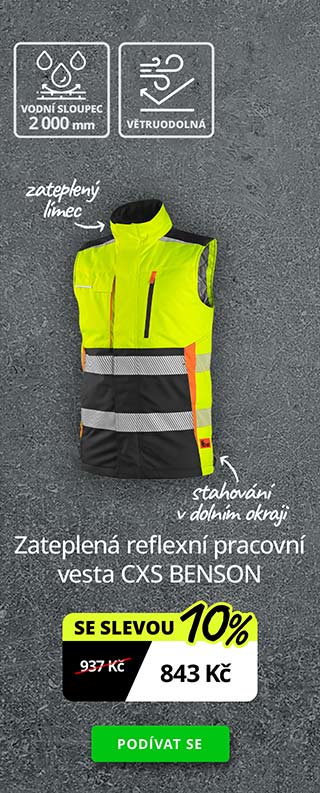 Zateplená reflexní pracovní vesta CXS BENSON