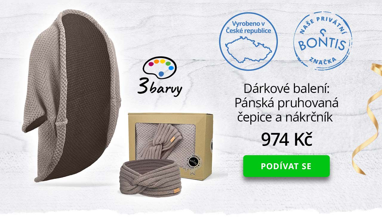 Dárkové balení: Pletený kardigan a čelenka