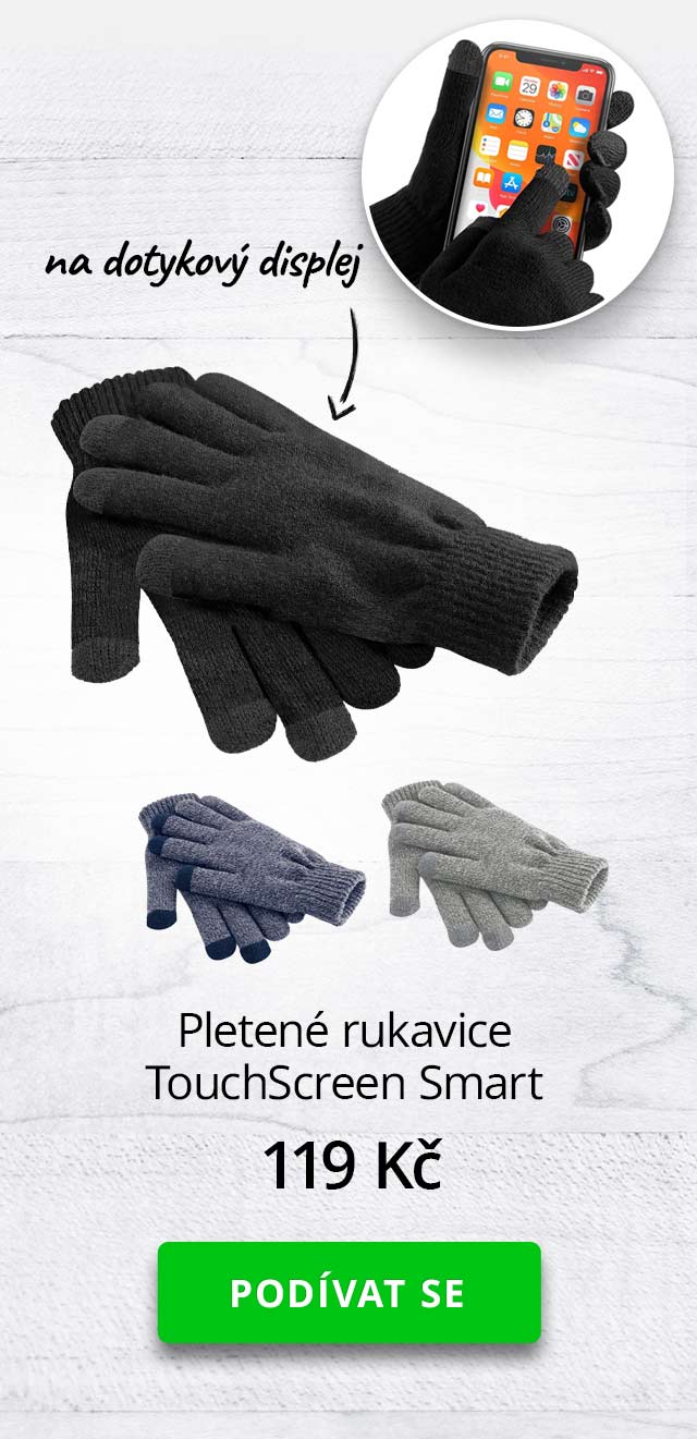 Pletené rukavice TouchScreen Smart
