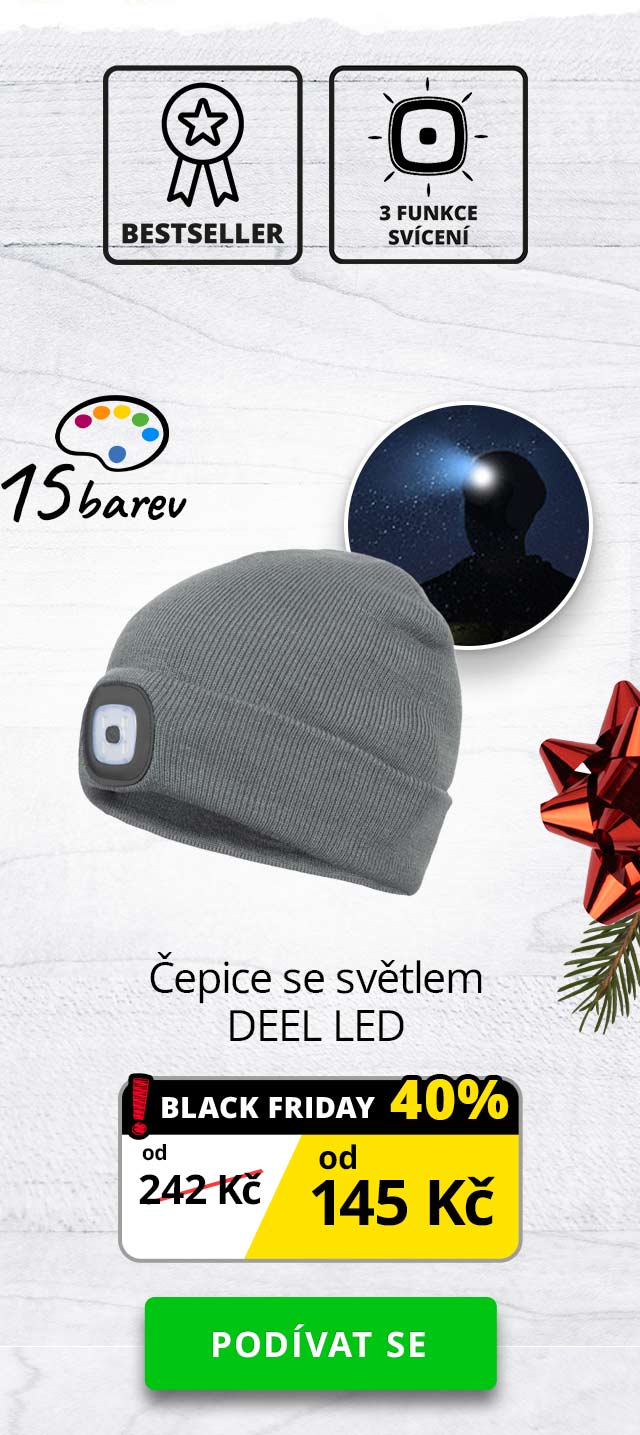 Čepice se světlem DEEL LED