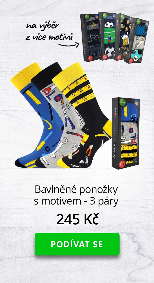 Bavlněné ponožky s motivem - 3 páry 