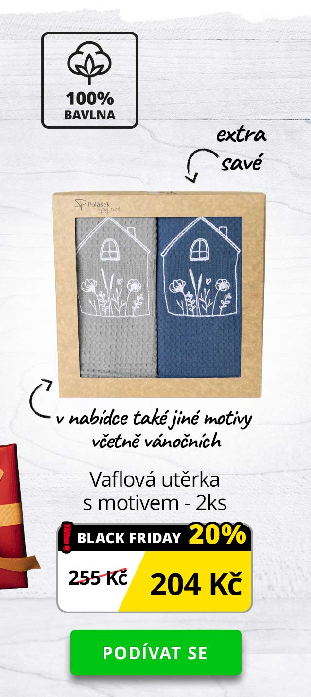 Vaflová utěrka s motivem - 2ks