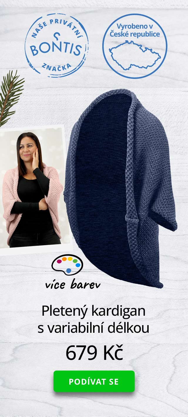 Pletený kardigan s variabilní délkou