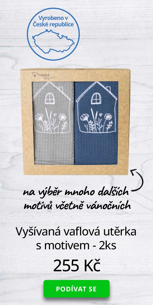 Vaflová utěrka s motivem - 2ks