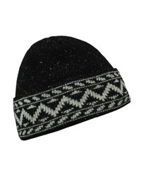 Merino čepice s klikatým vzorem