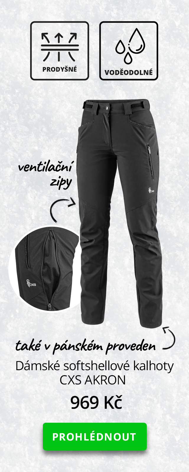 Dámské softshellové kalhoty CXS AKRON 